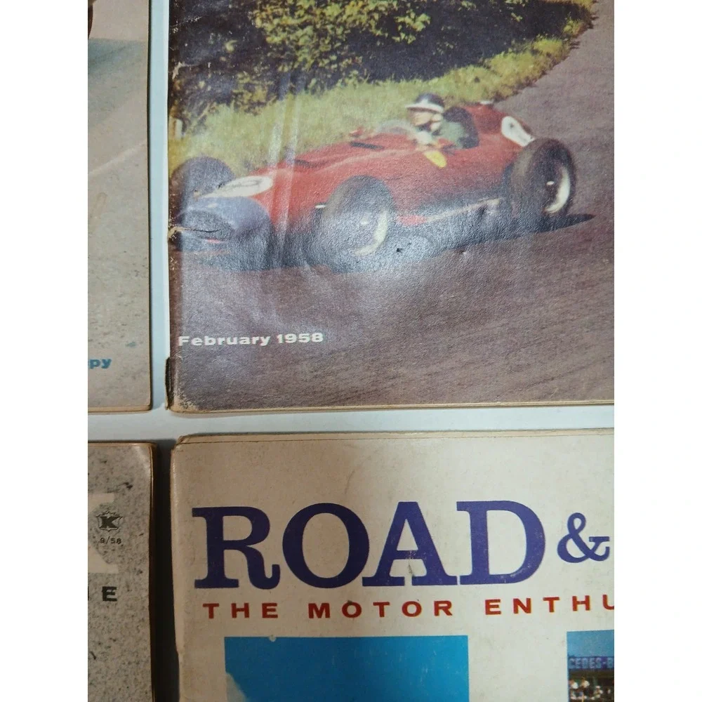 VINTAGE 1958 ROAD AND‎ TRACK MAGAZINE LOT OF 4 ISSUES RACING PERFORMANCE CARS